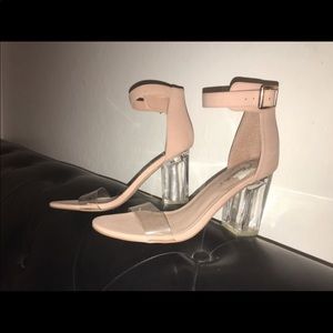 Nude/clear heels
